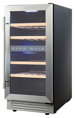 Винный шкаф Cellar Private CP027-2T серебристая дверь