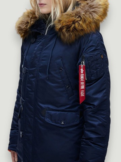 Куртка Аляска Женская - Alpha N-3B W Parka (синий/оранж - r.blue/orange)