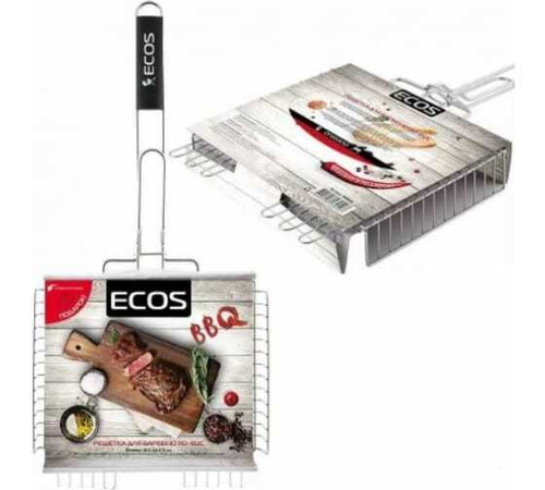 Решетка для барбекю ECOS X-381D  глубокая хром 22*22*5 арт.999619