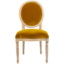 Стул Луи - Медовая горчица бархат миндаль Объект мечты