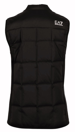 Мужская теннисная жилетка EA7 Man Woven Down Waistcoat - - черный