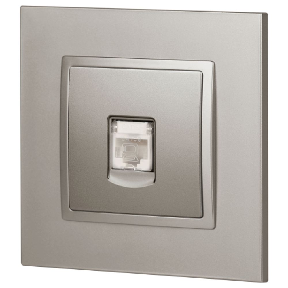 Розетка ЭРА Elegance 14-3107-16 RJ45, титан | Эра Elegance