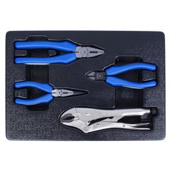 KING TONY (9-42144GP) Набор пассатижей и бокорезов, ложемент, 4 предмета