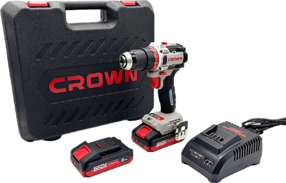Дрель-шуруповерт аккумуляторная Crown CT21128HMX-2 BMC