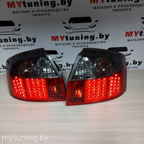 Задние фонари red smoke led для Audi A4 B6