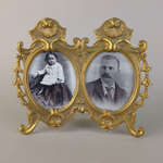 Двойная бронзовая рамка для фото