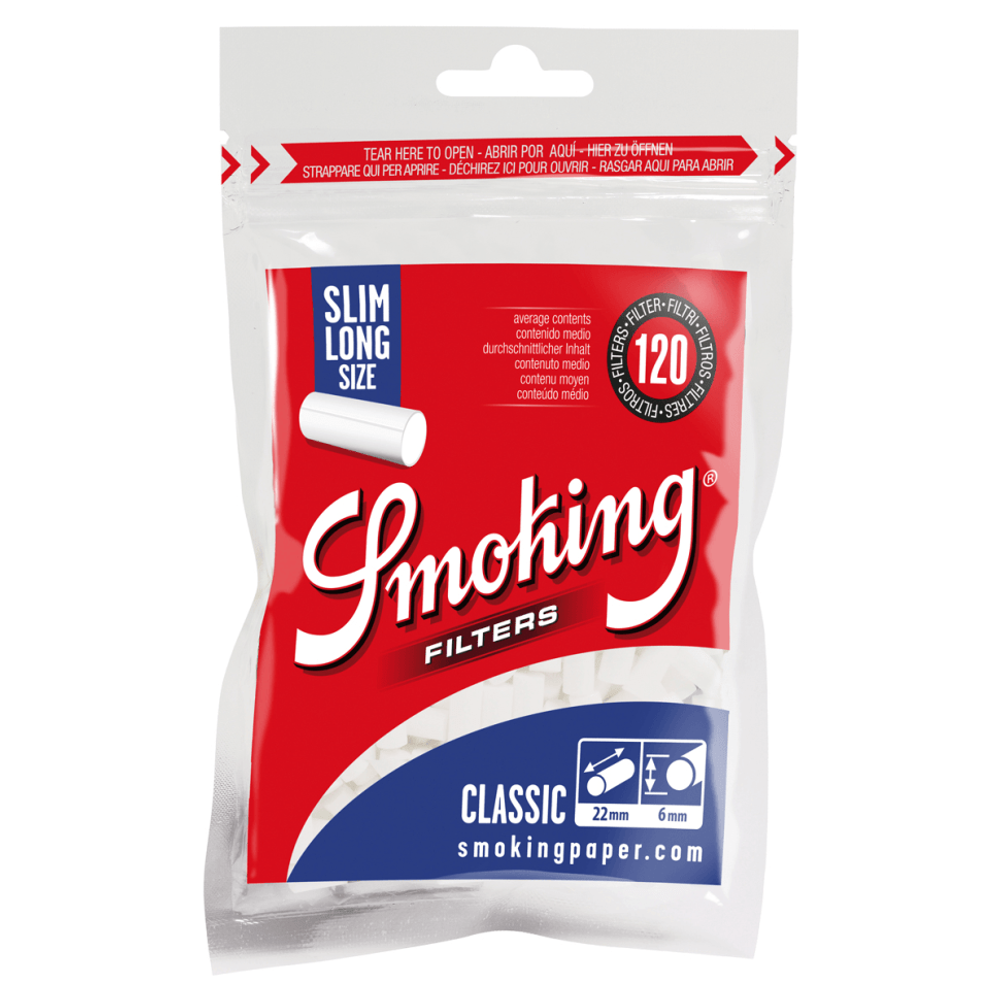 Фильтры для самокруток Smoking Slim Long 120шт