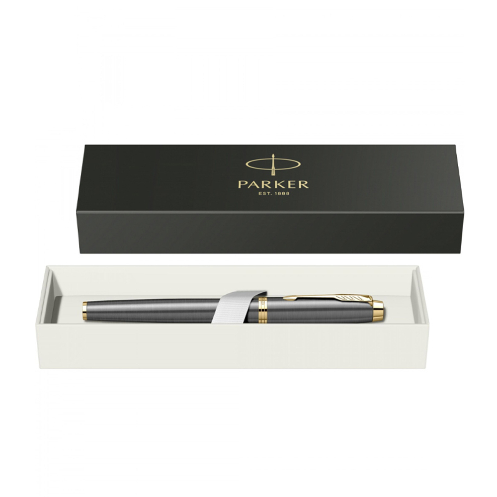 Ручка перьев. Parker IM Premium Grey Core GT (2213776) M черн. черн. подар.кор.