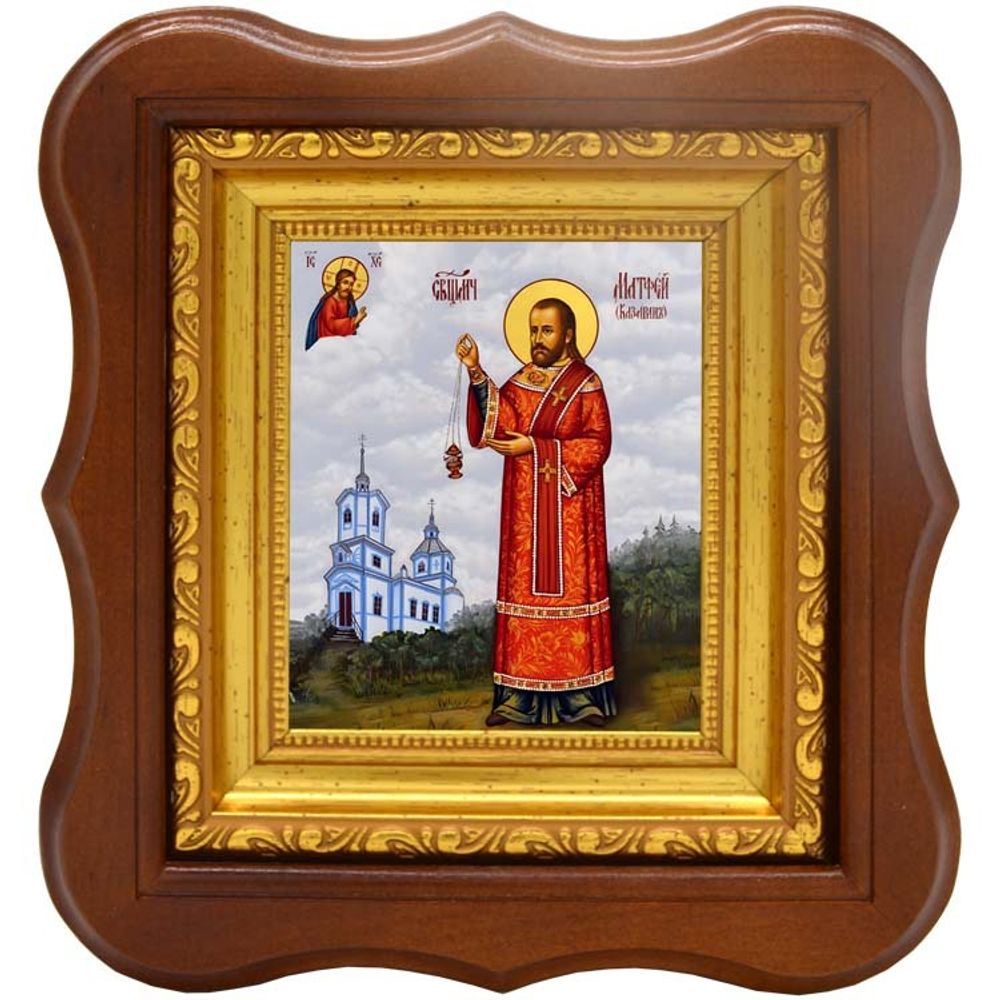 Матфей Казарин священномученик. Икона на холсте.