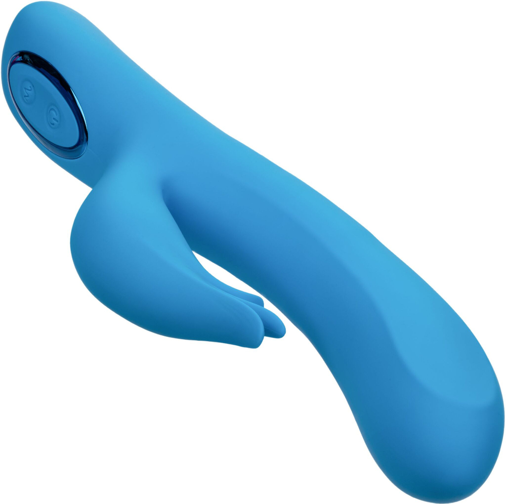 Голубой вибратор-кролик Flutter G - 22,7 см.