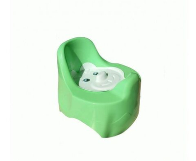 Горшок детский 16958 "Мишутка" с крышкой (зеленый)