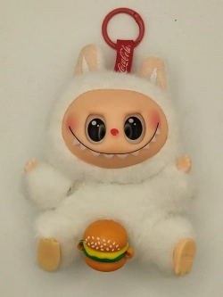 Мягкая игрушка Лабубу белый с Бургером