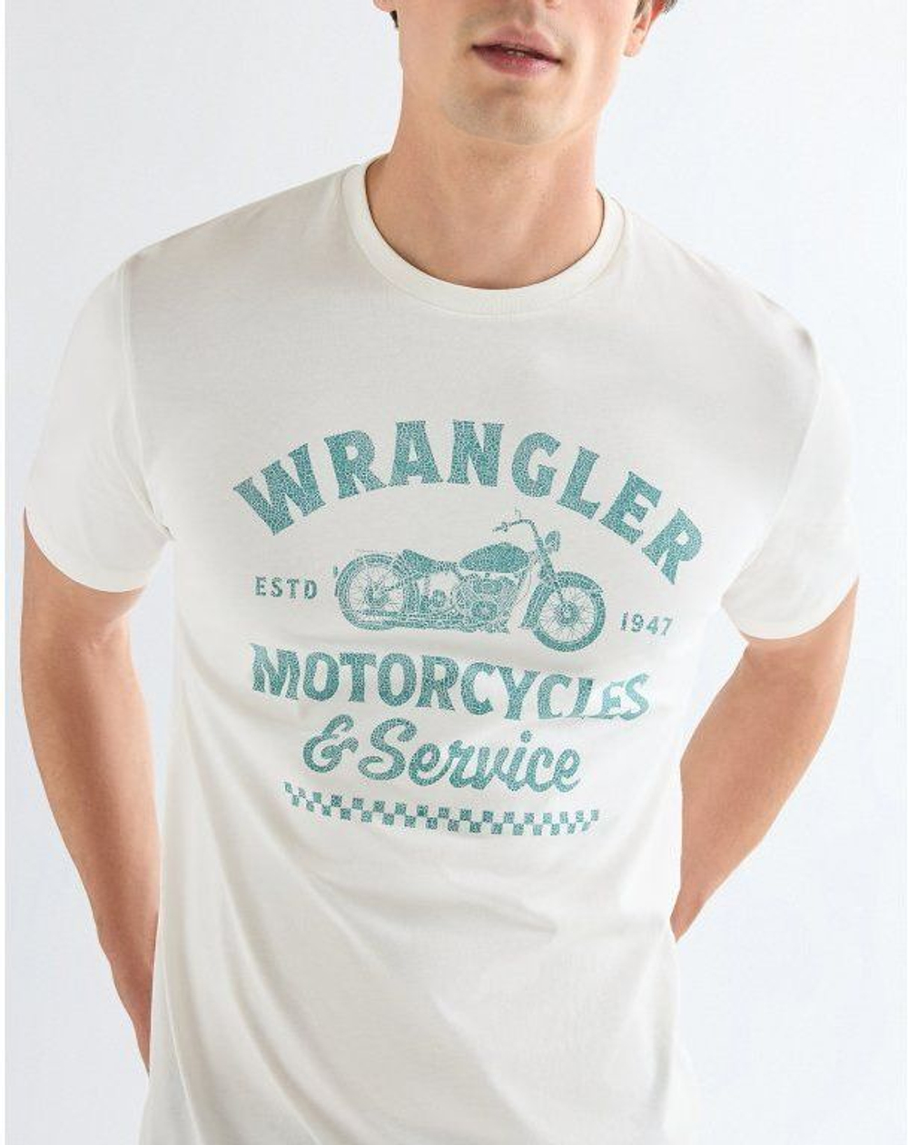 Футболка мужская WRANGLER AMERICANA TEE WORN WHITE