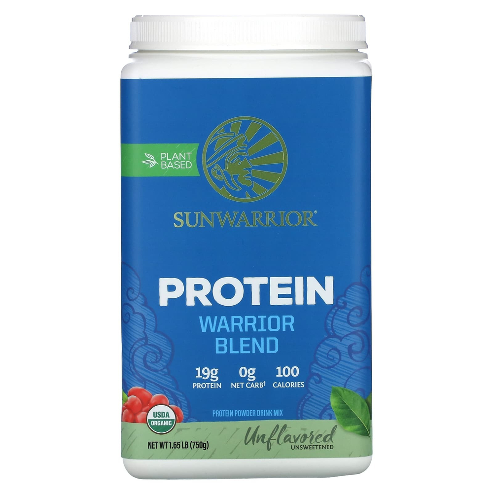 Sunwarrior, Warrior Blend, протеин, без добавок, 750 г (1,65 фунта)