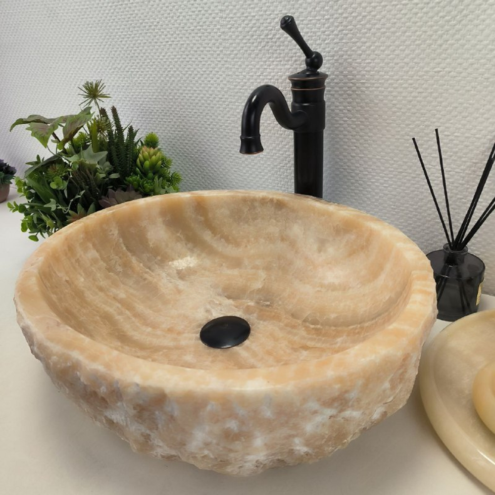 Раковина из оникса Erozy Yellow EO-62178 50*42*15 0099