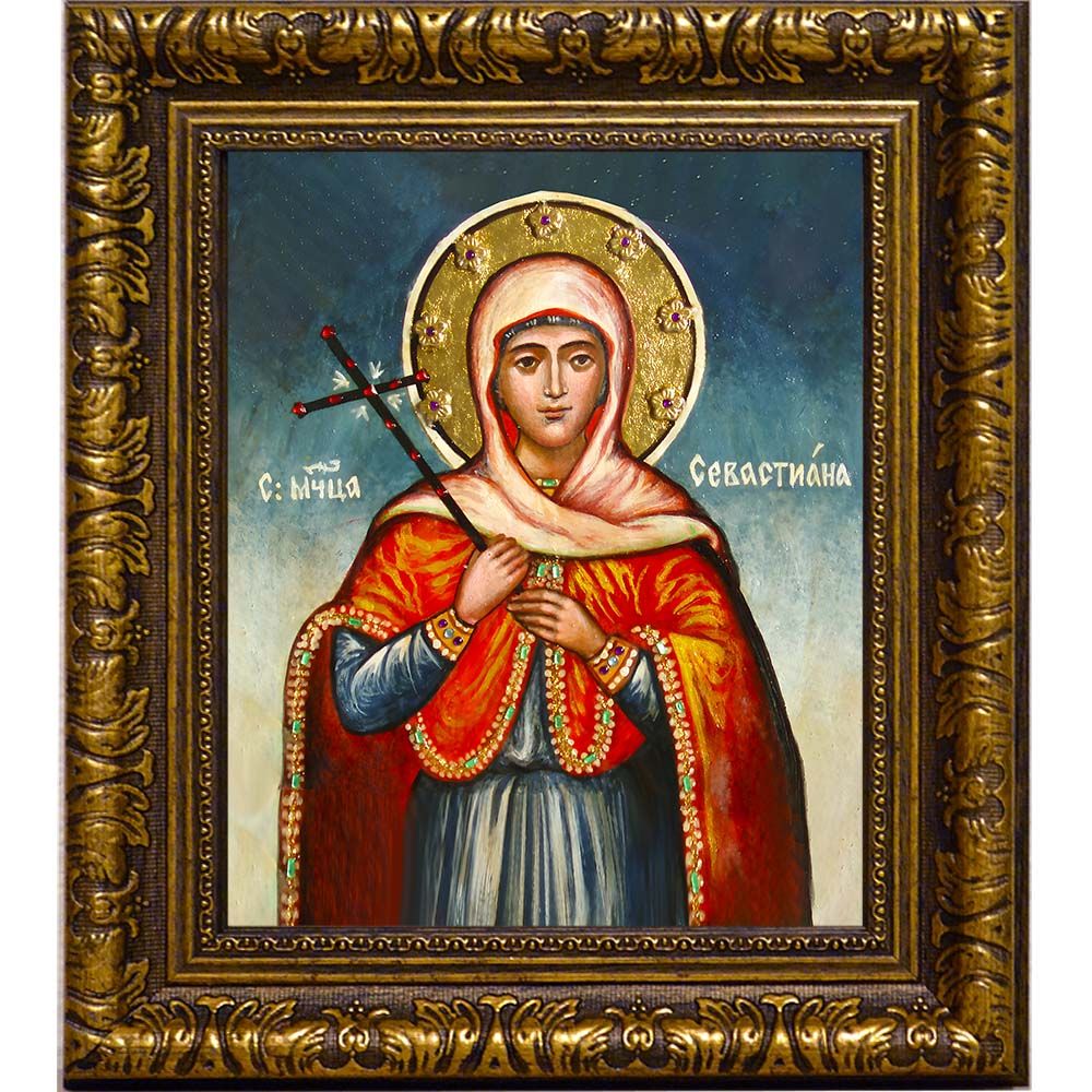 Севастиана Гераклейская святая мученица. Икона на холсте.