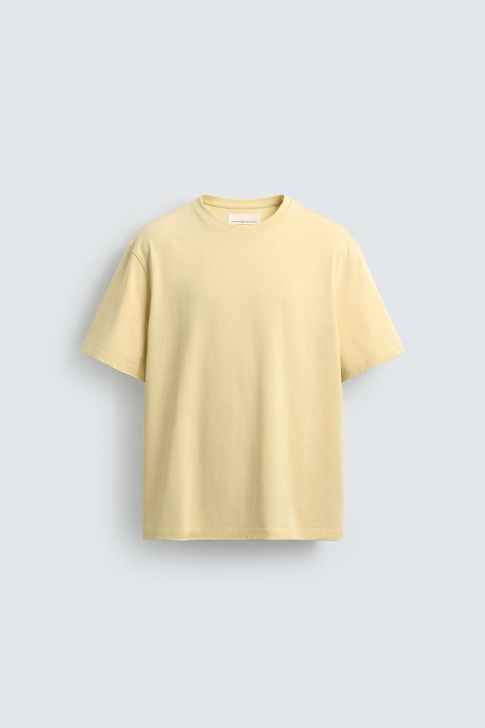 ZARA ФУТБОЛКА С КОРОТКИМ РУКАВОМ, ЖЕЛТЫЙ