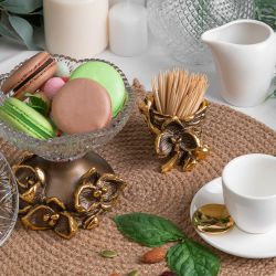 Держатель для зубочисток Орхидея Ликаста Бронза