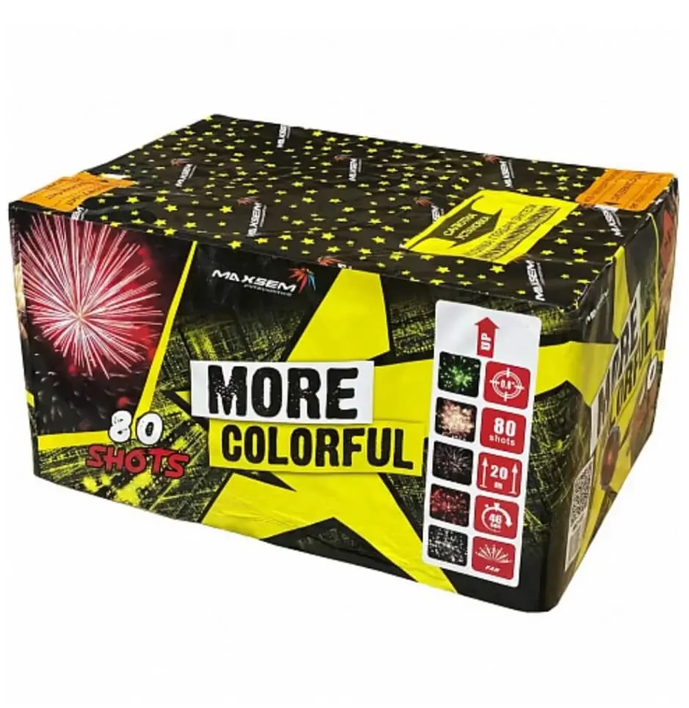 Батарея салютов More colorful (MC122) от Maxsem, 80 залпов, 20 мм