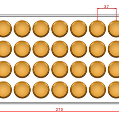 1091 | Форма для шоколадных конфет "Таблетка 2" (275*175 мм)