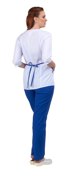 Костюм женский "Ольга" (белый/василек)