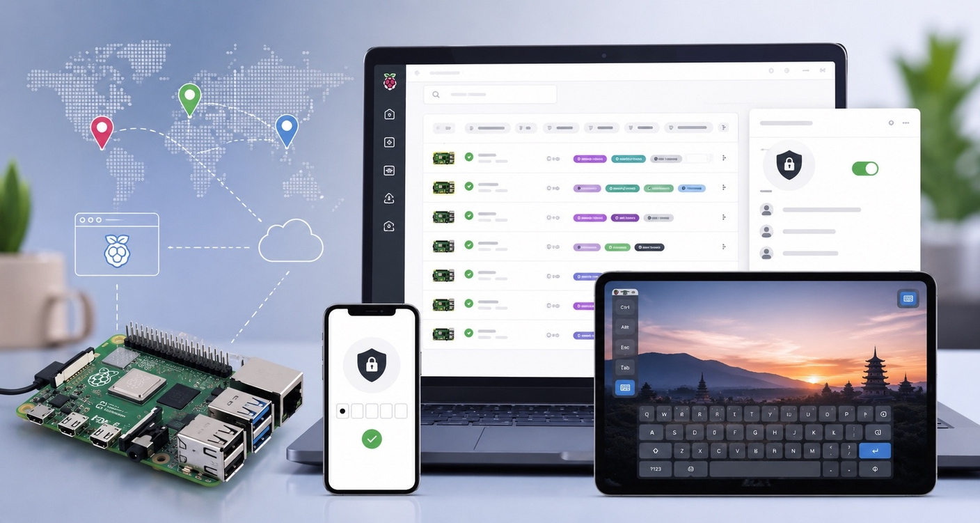 Raspberry Pi Connect получил теги устройств, обязательную 2FA и мобильную клавиатуру