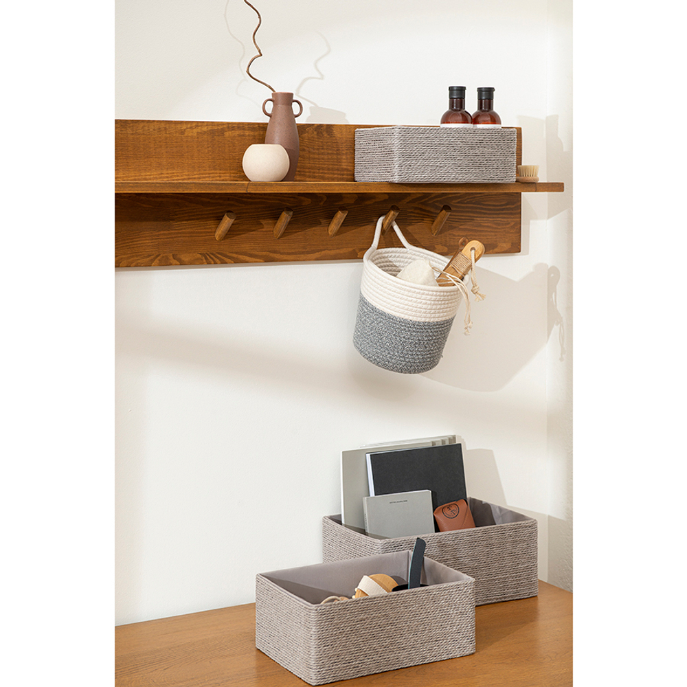 Корзина для хранения Bergenson Bjorn Lian 34х22х14см светло-серая