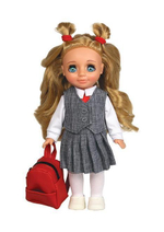 Кукла Ася первоклассница в сером 26см (Весна)