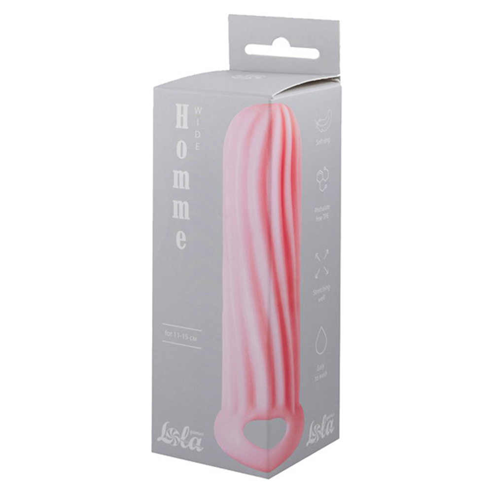 Розовый фаллоудлинитель 13см Lola Games Homme Wide 7007-02lola