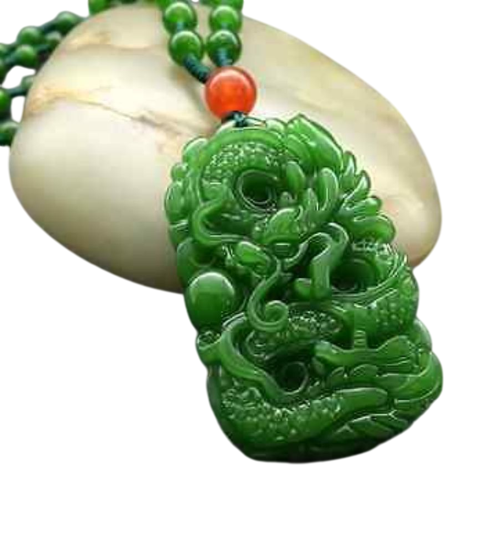 Подвеска Дракон оберегающий душу Нефрит 0-19