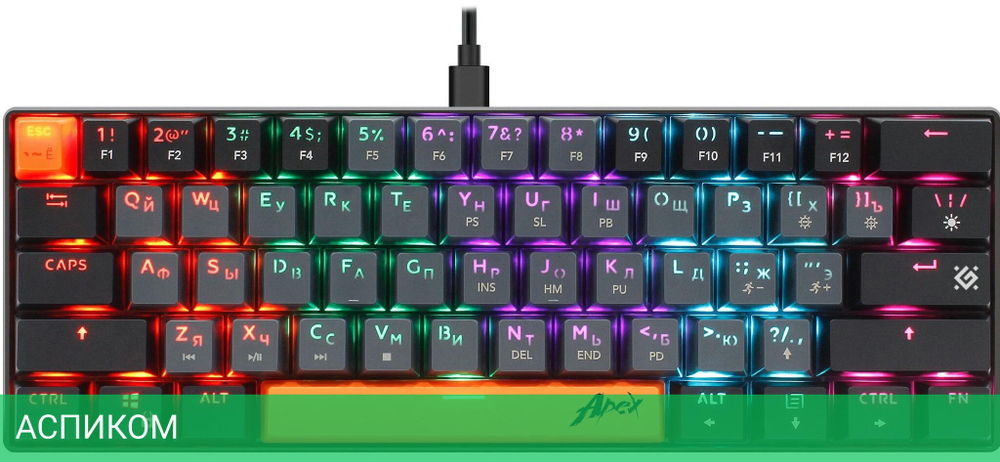 Клавиатура Defender Apex GK-002 RU Grey (45002)