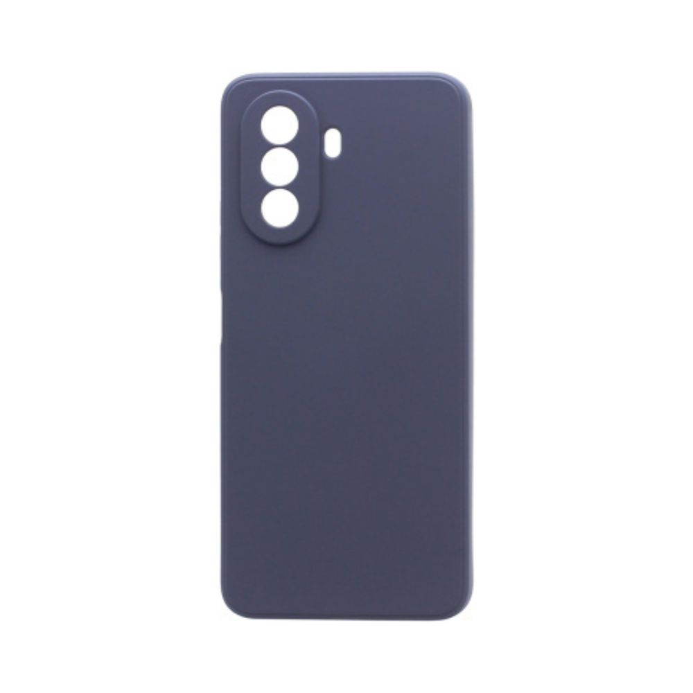 Силиконовый матовый чехол Silicone Case NEW ERA для Huawei nova Y70/nova Y70 Plus, серо-сиреневый