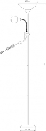 Торшер Arte Lamp DUETTO A9569PN-2AB