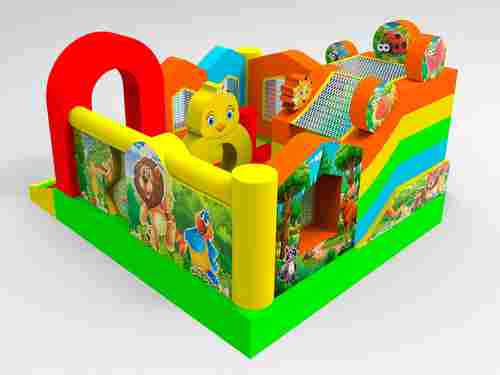 Коммерческий надувной батут «Друзья-зверята 3», 4*4*3 м