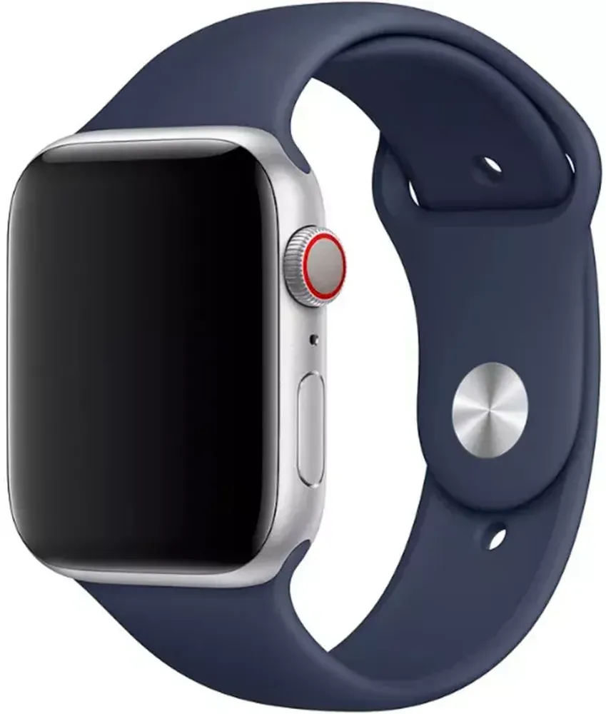 Браслет-ремешок Apple Watch Silicone color -bloking strap (WH5310-LM) light cyan+midnight blue