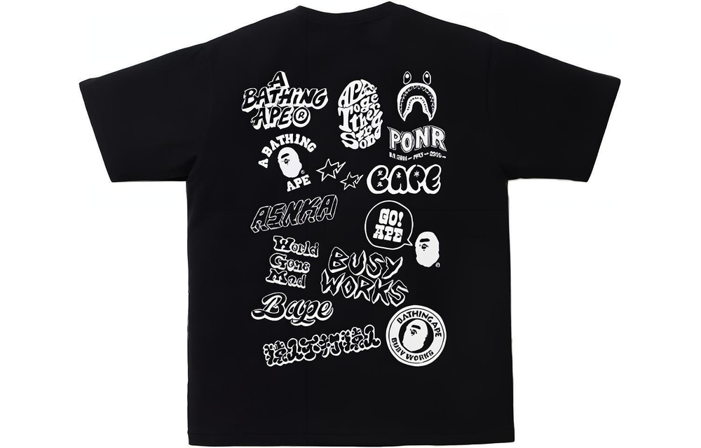 Футболка A BATHING APE BAPE Bicolor Bape Graffiti Tee T, 1H30-110-071