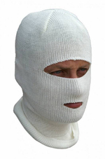 Балаклава вязаная белая