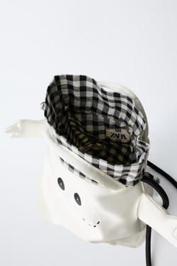 ZARA СУМКА HALLOWEEN «ПРИЗРАК», БЕЛЫЙ