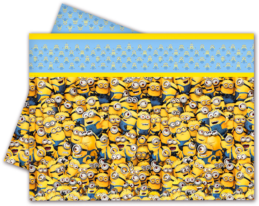 Купить одноразовую скатерть с миньонами недорого