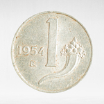 Italy 1 Lira 1954 R "Balance and Cornucopia", XF