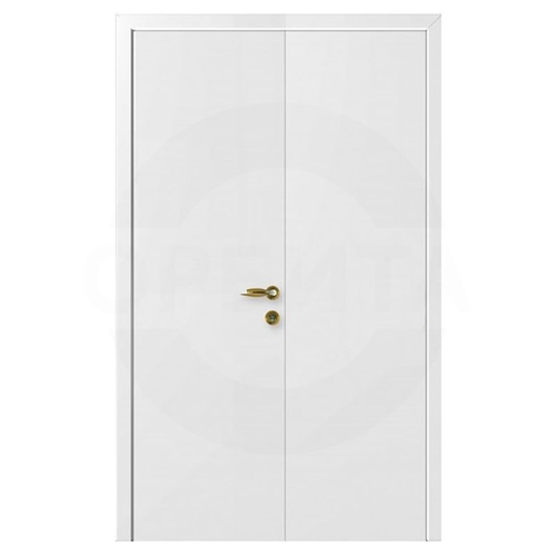 Дверь двупольная влагостойкая пластиковая KAPELLI classic Гладкая Белая + коробка