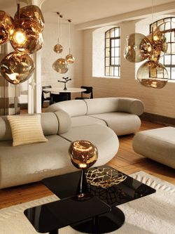 Настольная лампа Melt Cone Fat Bronze