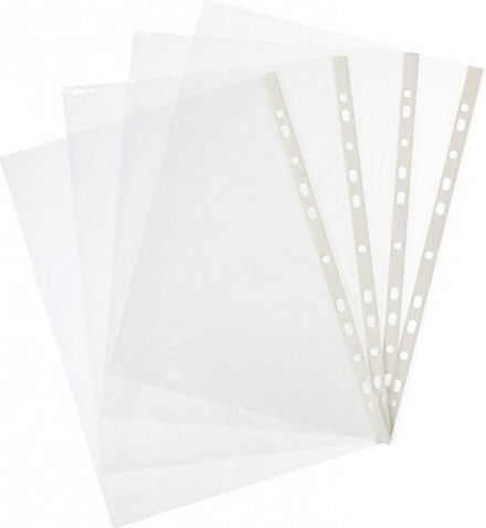 Файл с перфорацией А4+ Eco, 0,04мм / 100 шт/уп., тисн.