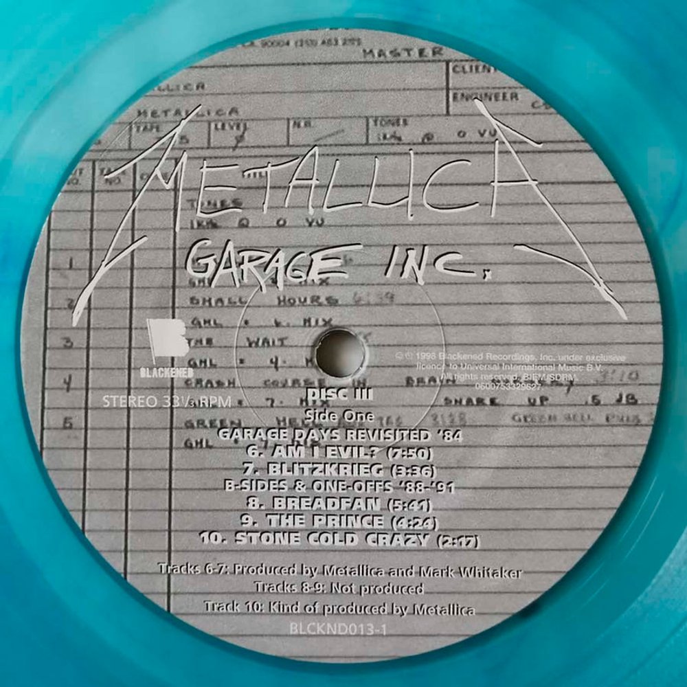 Metallica / Garage Inc. (Coloured Vinyl)(3LP)