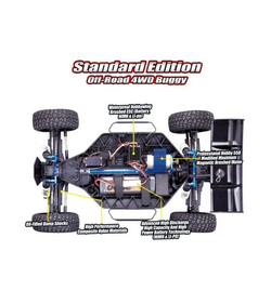 Радиоуправляемая багги Remo Hobby Scorpion Brushless (синяя) 4WD 2.4G 1/8 RTR