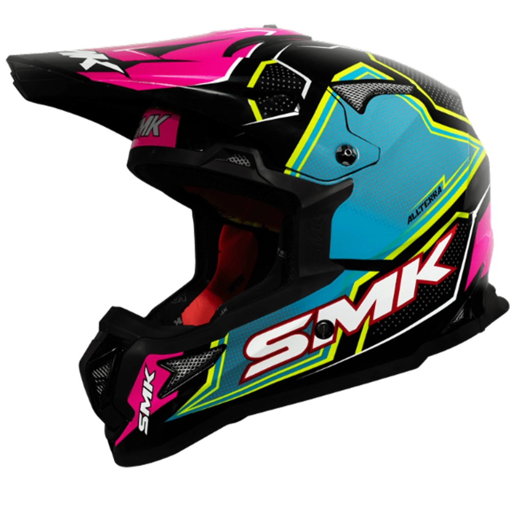 Шлем SMK ALLTERRA MAVERIX, цвет розовый/голубой/желтый (L)