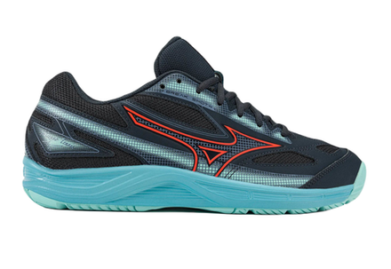 Мужские кроссовки теннисные Mizuno Break Shot 4 AC - collegiate blue/soleil/tanager turquoise