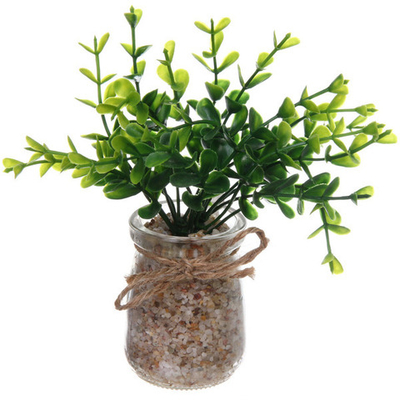 Цветок искусственный «Суккулент» 5*15см в стеклянном горшке