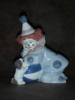 Статуэтка. Фарфор. Клоун Пьеро со щенком и мячом. Lladro. Испания