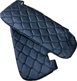 Чехлы на козырьки ЛАДА Ларгус, РЕНО Логан, Дастер, Сандеро (чёрная нить Рубин)